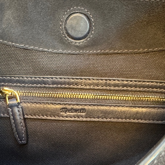 Madewell Mylie Studded Suede Hobo Shoulder Bag Juniper Berry Blue - Picture 10 of 10